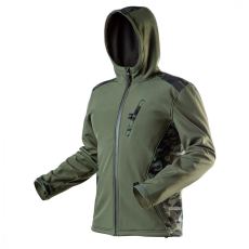 Neo SOFTSHELL, VÍZ- ÉS SZÉLÁLLÓ MUNKADZSEKI, TEREPMINTÁS/OLÍVA VÍZÁLLÓSÁG:5000, LÉLEGZŐ:3000, S, NEO