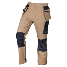 Neo Tools 81-296-2-XS Munkásnadrág, mix&match, 4 irányú sztreccs, 230g/m2, külső csavarzsebek, cordura erősítések, bézs-fekete, xs