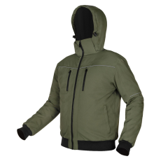 Neo Tools 81-579-L Szigetelt kabát kapucnival OUTDOOR, zöld, L méret
