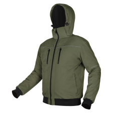 Neo Tools 81-579-M Szigetelt kabát kapucnival OUTDOOR, zöld, méret M munkaruha