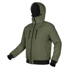Neo Tools 81-579-M Szigetelt kabát kapucnival OUTDOOR, zöld, méret M munkaruha