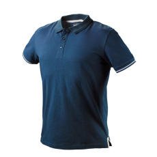 Neo Tools 81-606-XXXL Munkavédelmi póló, galléros, kék, DENIM, 100% pamut, 200g/m2, XXXL