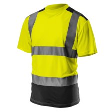 Neo Tools 81-730-XL Láthatósági Munkavédelmi póló, sárga, sötét alsó résszel, XL munkaruha