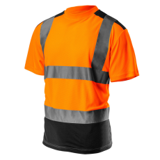 Neo Tools 81-731-XL Láthatósági Munkavédelmi póló, narancssárga, sötét alsó résszel, XL