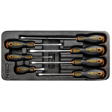 Neo Tools 84-231 Csavarhúzó Készlet, Lapos 7Db, Műhelykocsitálcával csavarhúzó