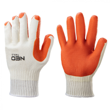 Neo Tools 97-615 Munkakesztyű Latexbevonatú Kötött Pamut, 10" védőkesztyű