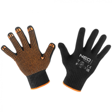 Neo Tools 97-620-8 Munkakesztyű, Latexbevonatú Pamut Polyesterrel,2143X, Méret: 8