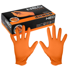 Neo Tools 97-690-L Munkakesztyű, Perforált Nitril, Narancssárga, 50 Db, L védőkesztyű