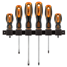 Neo Tools Csavarhúzó készlet, fali tartóval, 6db csavarhúzó