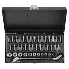 Neo Tools Dugókulcskészlet + bitkészlet 1/4'', 41db (08-603) dugókulcs