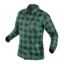 Neo Tools Flanel munkaing, zöld-fekete, 100% pamut, L munkaruha