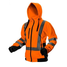 Neo Tools Munkadzseki, láthatósági, narancssárga, kapucnival, XXL (81-746-XXL)