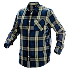 Neo Tools Munkaing, flanel, kék-oliva-fekete, 100% pamut, S (81-541-S) munkaruha