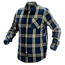 Neo Tools Munkaing, flanel, kék-oliva-fekete, 100% pamut, XL (81-541-XL)