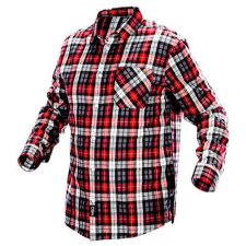 Neo Tools Munkaing, flanel, piros-fekete-fehér, 100% pamut, S (81-540-S) munkaruha