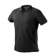 Neo Tools Munkavédelmi póló, galléros, DENIM, fekete, pique, 100% pamut, 196g/m2, XXXL munkaruha