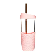 NEON KACTUS smoothie flakon 0,568 l, üveg, rózsaszín kulacs, kulacstartó