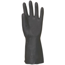  Neoprén fekete vegyszerálló kesztyű 32cm/0,7mm, érdes 8-as védőkesztyű