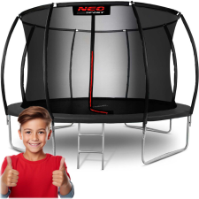 NEOSPORT belső hálós Trambulin létrával 435cm - Fekete trambulin szett