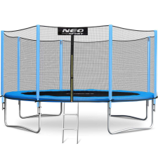 NEOSPORT Neo-Sport Kültéri hálós Trambulin, létrával 404cm - kék trambulin szett