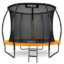 NEOSPORT Neo-Sport Profilozott belső hálós Trambulin, létrával 252cm - narancssárga trambulin szett