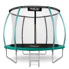 NEOSPORT Neo-Sport Profilozott belső hálós Trambulin, létrával 312cm - zöld