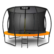 NEOSPORT Neo-Sport Profilozott belső hálós Trambulin, létrával 374cm - narancssárga trambulin szett