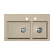 Nero Evinion Double I74-44B Gránit Mosogató + Szifon készlet (bézs) mosogatótálca