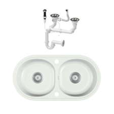 Nero G770-40BI Gránit Mosogató + dugóemelő (fehér) mosogatótálca