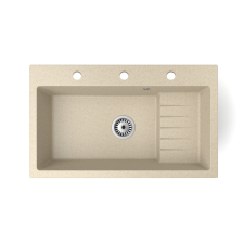 Nero Gránit mosogató NERO Boss + szifon (bézs) mosogatótálca