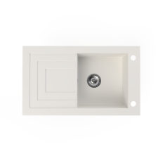 Nero Gránit mosogató NERO Cortina + szifon (fehér) mosogatótálca