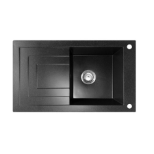 Nero Gránit mosogató NERO Cortina + szifon (fekete) mosogatótálca