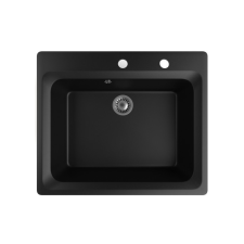 Nero Gránit mosogató NERO Italia + szifon készlet (matt fekete) mosogatótálca
