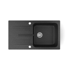 Nero Gránit mosogató NERO Malta + szifon (fekete) mosogatótálca