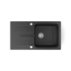 NERO Granite Gránit mosogató - NERO Malta - szemcsés fekete