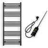 Nero Törölközőszárító radiátor elektromos fűtőpatronnal 60 x 140 cm - Nero Italia C-600W (fekete)