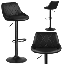  Nerra bárszék háttámlával, divatos, eco-bőr kárpitozott ülés, fekete - Sofotel bútor