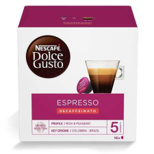 NESCAFE DOLCE GUSTO Kávékapszula, 16x6 g, NESCAFÉ DOLCE GUSTO &quot;Espresso&quot;, koffeinmentes kávé