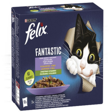 Nesle Felix Fantastic Multipack Házias Válogatás Zöldségekkel Aszpikban 12x85g macskaeledel