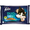 Nestle Állateledel alutasakos FELIX Fantastic DUO macskáknak halas válogatás aszpikban 4x85 g (12448344)