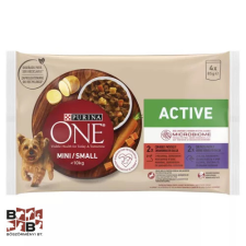 Nestlé Purina ONE Mini/small Active marha kacsa 4x85 g kutyaeledel