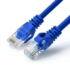Nestron NCN-P1C6U-10CBL UTP patch kábel, Cat6, réz, kék, 10 m kábel és adapter