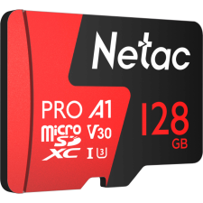 NETAC Natec 128GB P500 Extreme Pro microSDXC UHS-I U3 V30 Memóriakártya + Adapter (NT02P500PRO-128G-R) memóriakártya
