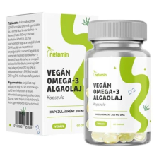 Netamin Vegán Omega-3 algaolaj kapszula 60db vitamin és táplálékkiegészítő