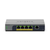 Netgear GS105EPP Beállítást nem igénylő (unmanaged) Gigabit Ethernet (10/100/1000) Ethernet-áramellátás (PoE) támogatása Asztali/falra szerelhető Szürke
