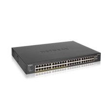 Netgear GS348PP Gigabit Ethernet (10/100/1000) PoE Fekete hub és switch