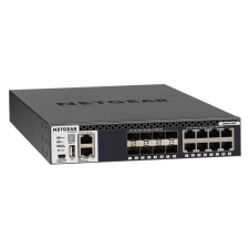 Netgear M4300-8X8F Vezérelt L3 10G Ethernet (100/1000/10000) 1U Fekete (XSM4316S-100NES) hub és switch