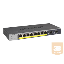 Netgear ProSafe Smart 10-Port Gigabit Switch 8xPoE, 2xSFP (GS110TP v3) hub és switch