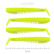 Nevis Impulse Shad 10cm 4db/cs FluoZöld horgászkiegészítő