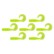 Nevis Twister 6cm 7db/cs fluo zöld flitter horgászkiegészítő